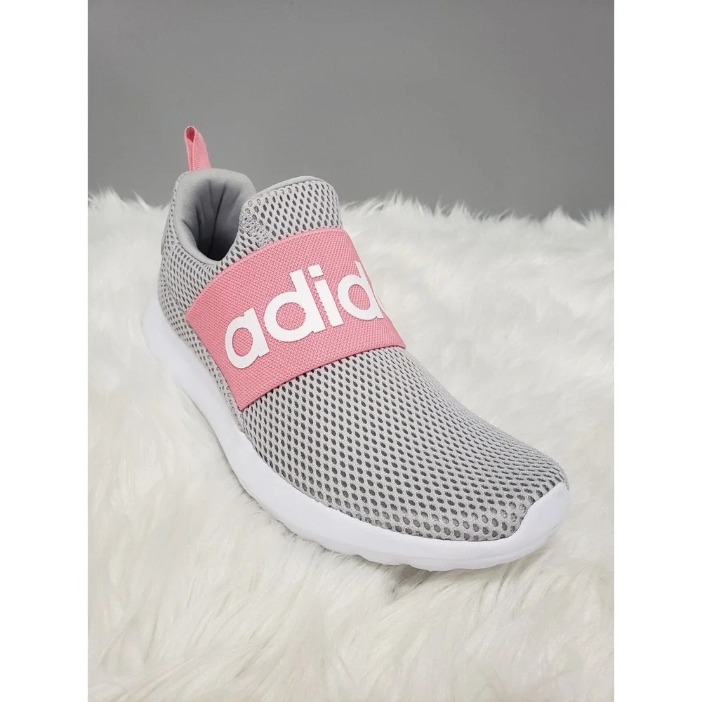 Adidas Kids Lite Racer Adapt 4.0 Q47209 Low Top Gray Pink‎ Running Shoes Size 6
